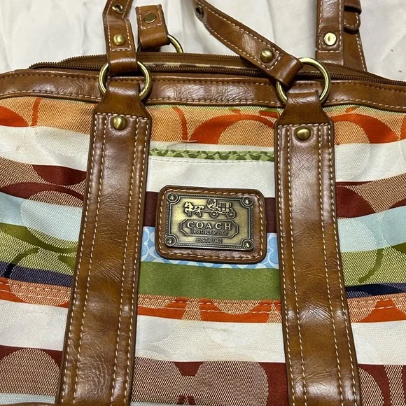Coach Multicolor Signature Shoulder Bag - Picture 8 of 9